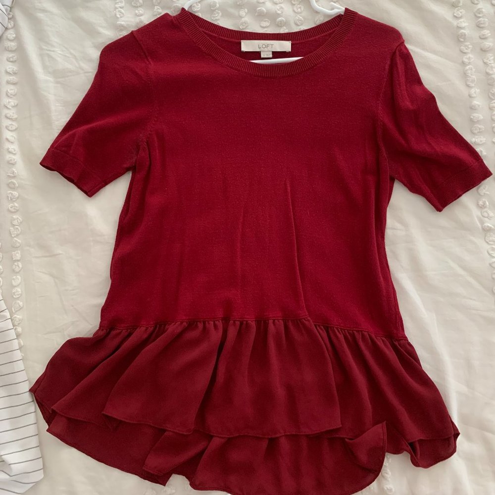 Loft Red XS Tshirt
